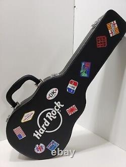 Hard Rock Cafe Guitar Case Poker Set 200 Chips 2 Decks Cards Quality 23x10 Large