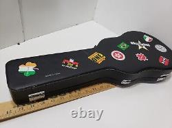 Hard Rock Cafe Guitar Case Poker Set 200 Chips 2 Decks Cards Quality 23x10 Large