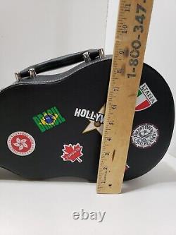 Hard Rock Cafe Guitar Case Poker Set 200 Chips 2 Decks Cards Quality 23x10 Large