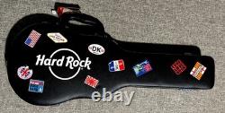 Hard Rock Cafe Guitar Case Poker Set Faux Leather 2 Decks Cards, Chips, 5 Dice Hard Rock Cafe Guitar Case Poker Set Faux Leather 2 Decks Cards, Chips, 5 Dice