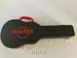 Hard Rock Cafe Poker Set In Guitar Case 200 Chips/2 Deck Cards Brand New