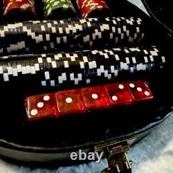 Hard Rock Cafe Poker Set In Guitar Case Limited Edition Gambling Party Fun
