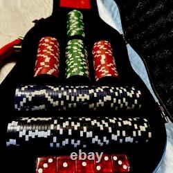 Hard Rock Cafe Poker Set In Guitar Case Limited Edition Gambling Party Fun