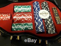 Hard Rock Cafe Poker Set In Guitar Case Limited Edition New Nothing Opened