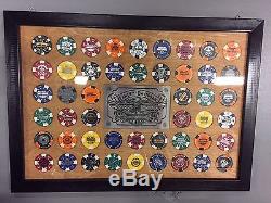 Harley-Davidson 144 Poker Chip Collectors Set With Frames