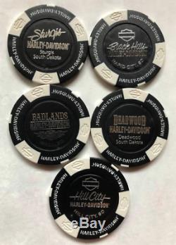 Harley Davidson 75th Anniversary Black Hills Rally Set of Poker Chip (STURGIS)