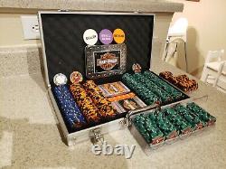 Harley Davidson Motor Cycle Poker Chip 400 piece Set NEW. Sealed casino cards
