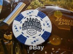Harley Davidson Poker Chip Set 51 Chips All 50 States Plus Bonus Chip OOAK