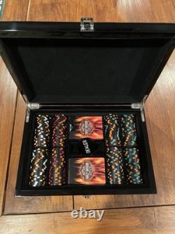 Harley Davidson Poker Chip Set with High-Gloss Case