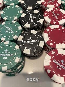 Heineken 2013 Poker Chip Set, 569 Total Pieces. Quality Playing Chips