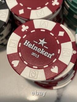 Heineken 2013 Poker Chip Set, 569 Total Pieces. Quality Playing Chips