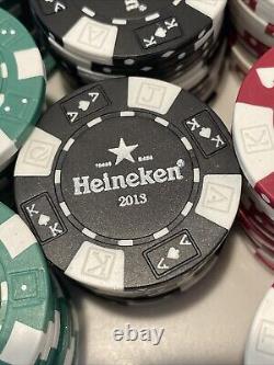 Heineken 2013 Poker Chip Set, 569 Total Pieces. Quality Playing Chips