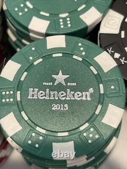 Heineken 2013 Poker Chip Set, 569 Total Pieces. Quality Playing Chips