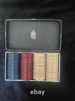 Hickok Brand Poker Chips Set From The Early 1900's