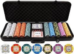 High-Quality 500-Piece Casino Chip Set in Tough Case Perfect for Home Games