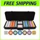 High-Quality 500-Piece Poker Chip Set with Custom Designs & Tough Storage Case