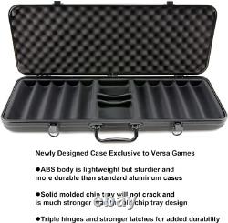 High-Quality 500-Piece Poker Chip Set with Custom Designs & Tough Storage Case