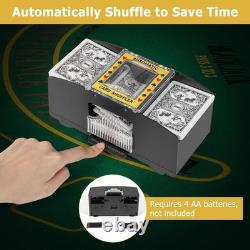 High-Quality 600 PCS Clay Poker Chips Set with Automatic Shuffler and Dices