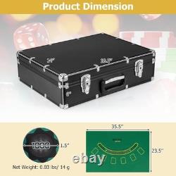 High-Quality 600 PCS Clay Poker Chips Set with Automatic Shuffler and Dices