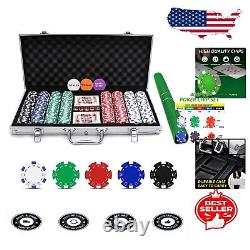 High-Quality Poker Chip Set 400 PCS with Velour Case Tee to Casino Experience