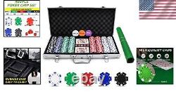 High-Quality Poker Chip Set 400 PCS with Velour Case Tee to Casino Experience