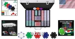 High-Quality Poker Chip Set in Aluminum Case