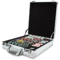 Holdem Poker Chip Set Desert Heat 500 Count 13.5g Claysmith Aluminum Case