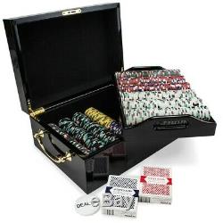 Holdem Poker Chip Set Desert Heat 500 Count 13.5g Mahogany Case