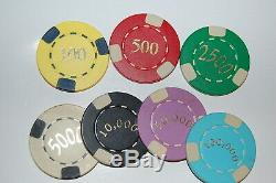 Home poker chip set Casino like Edge Spot Clay Home Set Lot 694 chips