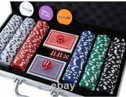 Homwom Casino Poker Chip Set 300PCS with Aluminum Case GENUINE USA FAST DELIVERY
