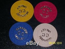 Hot Stamped Set of Poker Chips with Denominations (600pc)
