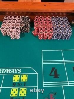 Huge Poker Home Game Chip Set Coin Inlay 14 gram $1 $5 $25 $100 Free Shipping