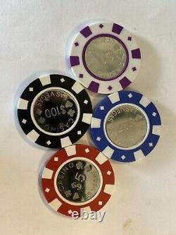 Huge Poker Home Game Chip Set Coin Inlay 14 gram $1 $5 $25 $100 Free Shipping