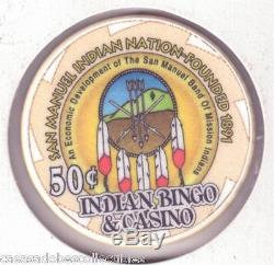 Indian Bingo Casino, Highland, CA, 5 Set Poker Chips, Very Rare, #269