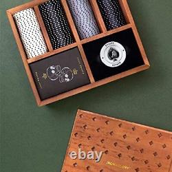 Iron & Glory Poker Set Luxury Poker Chips & Poker Cards Set With Wooden