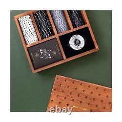 Iron & Glory Poker Set Luxury Poker Chips & Poker Cards Set With Wooden C