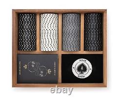 Iron & Glory Poker Set Luxury Poker Chips & Poker Cards Set With Wooden C