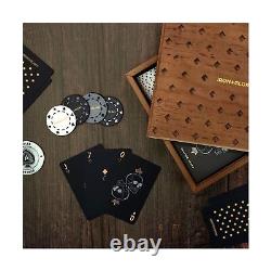 Iron & Glory Poker Set Luxury Poker Chips & Poker Cards Set With Wooden C