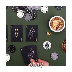 Iron & Glory Poker Set Luxury Poker Chips & Poker Cards Set With Wooden C