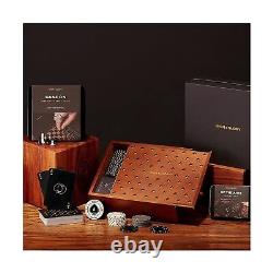 Iron & Glory Poker Set Luxury Poker Chips & Poker Cards Set With Wooden C