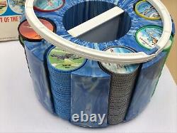 JELLO 1961 Blue Picture Wheel 200 Poker Chips Carousel Complete Aircraft set