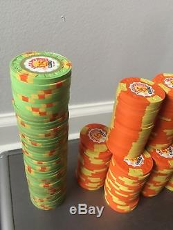 Jackpot Casino Chip Set 1971 Ewing Mold Like Paulson, 497 Chips