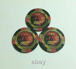 James Bond 007 Licence To Kill 11 Paulson Casino Poker Chips +2 Le Sets C1, C2, C3