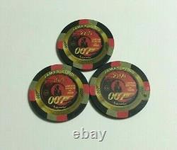 James Bond 007 Licence To Kill 11 Paulson Casino Poker Chips +2 Le Sets C1, C2, C3
