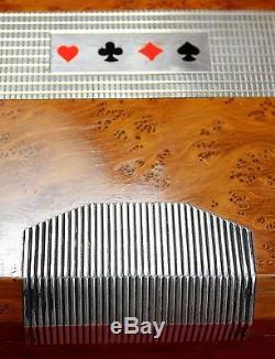 Janetti Poker Chip Set Mid-Century Modern Sterling Silver Trim Vintage