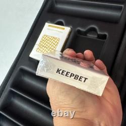 KEEPBET 14 Gram Clay Game Poker Chip Set Texas Hold'em 500PCS with HD Carry Case