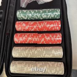KEEPBET 14 Gram Clay Game Poker Chip Set Texas Hold'em 500PCS with HD Carry Case