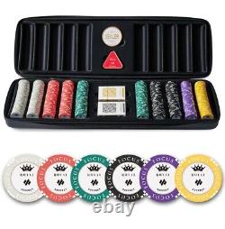 KEEPBET 14 Gram Clay Game Poker Chips Set for Texas Hold'em, 500PCS