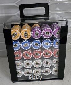 KING's CASINO POKER CHIP Set & Acrylic Carry Case $1 $1000 Denom