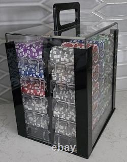 KING's CASINO POKER CHIP Set & Acrylic Carry Case $1 $1000 Denom